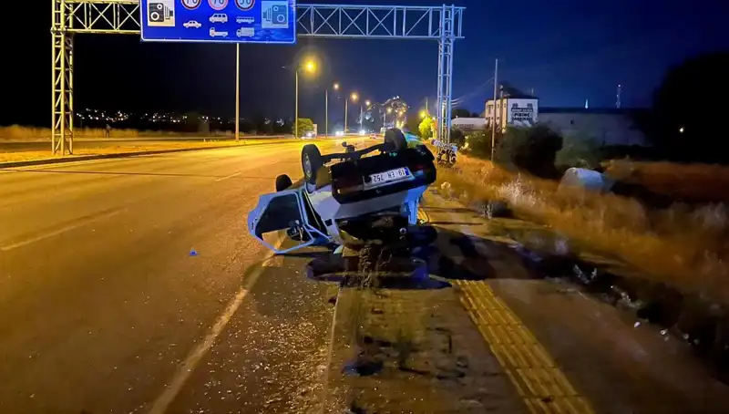 TIR ve Otomobil Çarpışması: Takla Atan Araçta Bir Yaralı