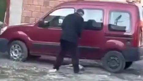 Sokak Ortasında Köpeğe Şiddet Uygulayan Kişi Kameralara Yakaladı